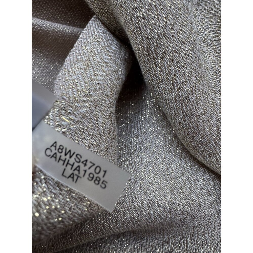 Calvin Klein Solid Gold Metallic Wrap Scarf Swimsuit CoverUp Oversized Nordstrom - Picture 12 of 12